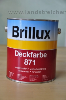 Brillux Deckfarbe 871 Weiß und Getönt 3 Ltr.